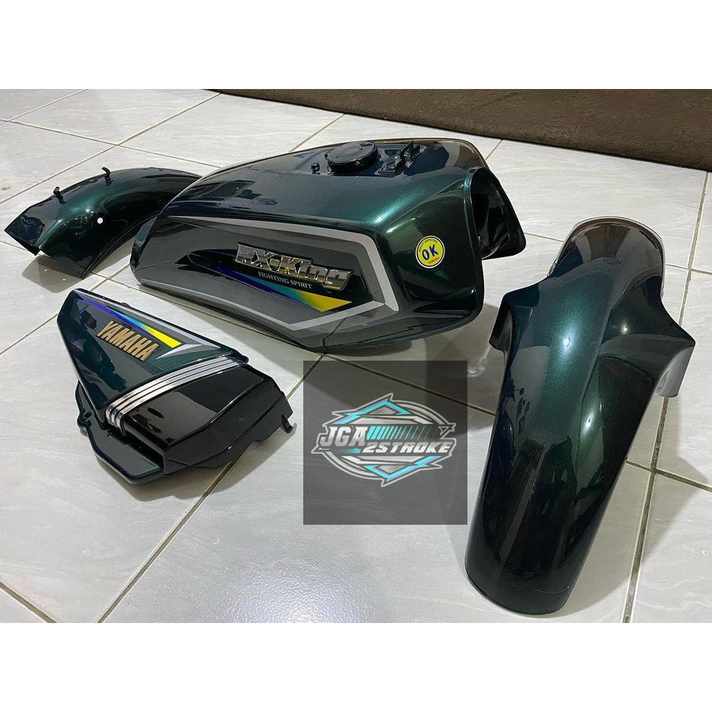 BODY SET TANGKI YAMAHA RX KING BODI FULLSET RX KING TAHUN 2000-2001 WARNA HIJAU BOTOL