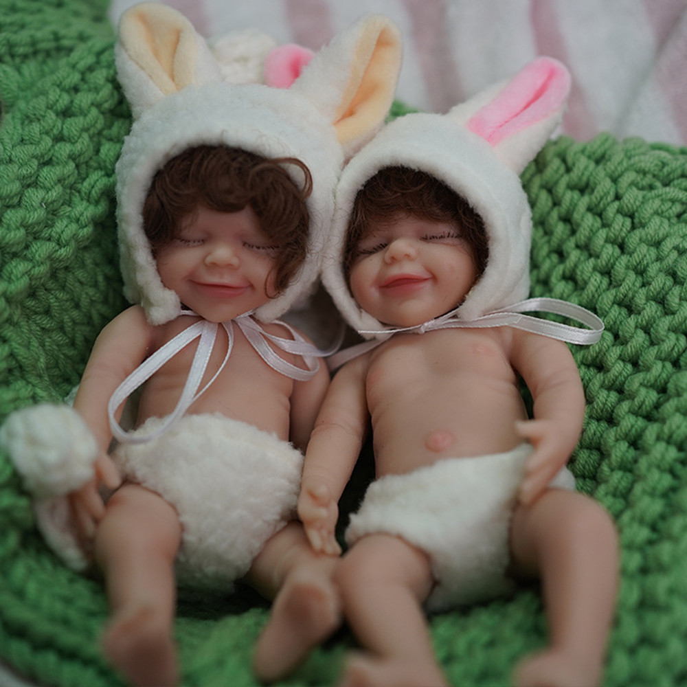 Reborn Baby Doll 15cm Mini Realistic Reborn Doll Full Body Soft Silicone Doll Newborn Baby Doll Birt