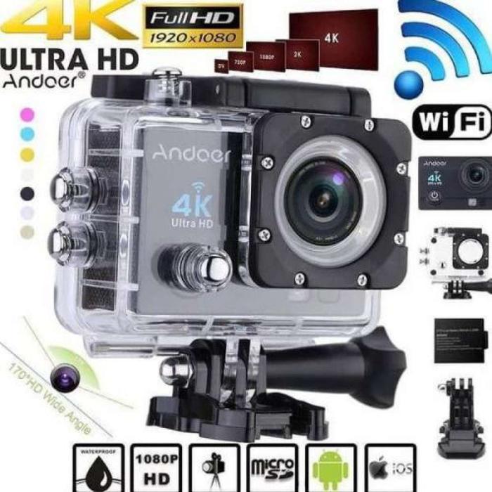 Teeshirt6 Kogan Action Camera 4k Ultra HD with WiFi / Kamera Vlogger Waterproof Anti Air 4K 30 fps -