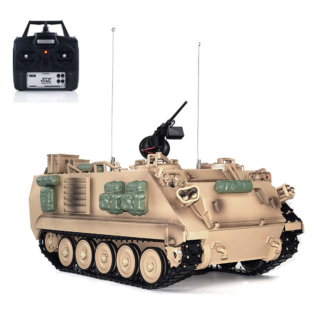 Tongde 1/16 RC Tank Military M2412-C M113A2 APC Turret Rotation 360 Degree Infrared LED Light Sound 