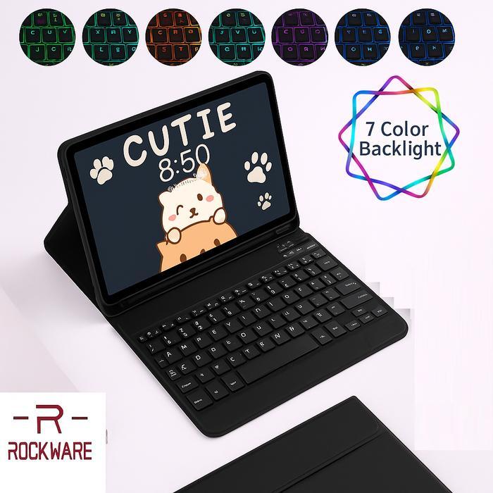 ROCKWARE PS-PRO13.2 Huawei MatePad PRO 13.2 Keyboard Case Backlit Bluetooth Sarung Kulit Flip Stand 