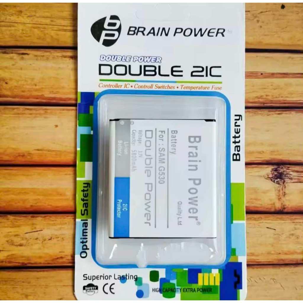 Battre Baterai Samsung J2 prime Dobel power 2ic Brain power