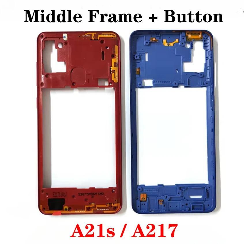 For Samsung A21s A217F A217M A217 Middle Frame Housing Bezel Panel Rear Housing Case Panel Replaceme
