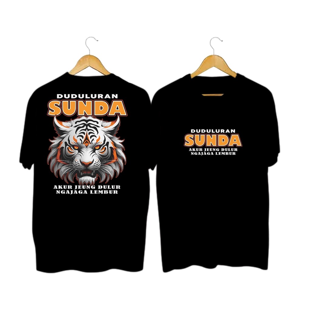 ATASAN KAOS OBLONG KATA DUDULURAN SUNDA MACAN PUTIH COWOK DEWASA LENGAN PENDEK DEPAN BELAKANG-1722