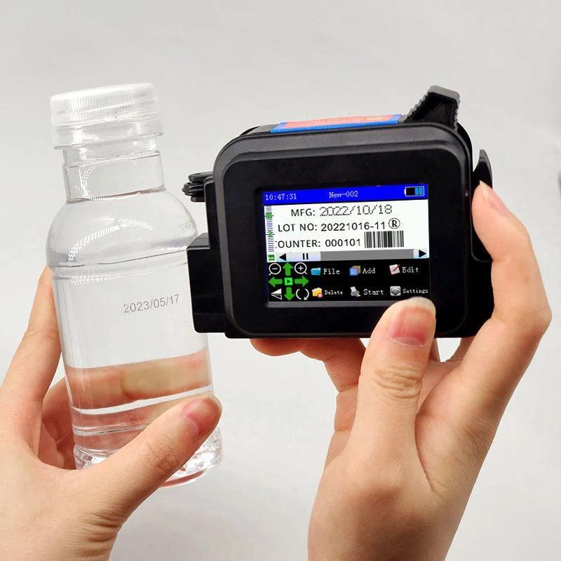 Handheld Inkjet Printing Machine Tin Can Expiry Date Batch Cong Bottle Expiration Stamp QR Coder Han