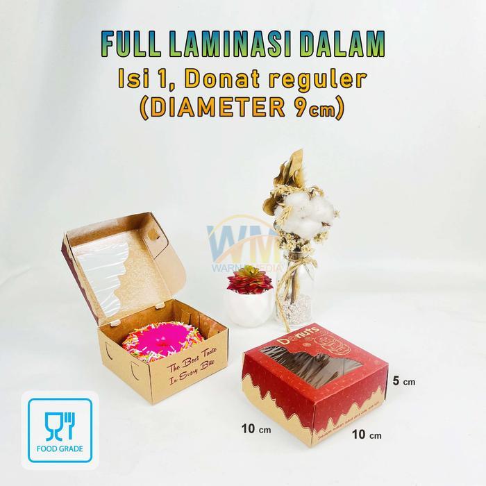 (Isi 30pcs) Box Donat Viral Isi 6 27×18×5 Motif / Isi 3 27x10 – Dus Donat Kekinian Isi 1–12 & Mini -