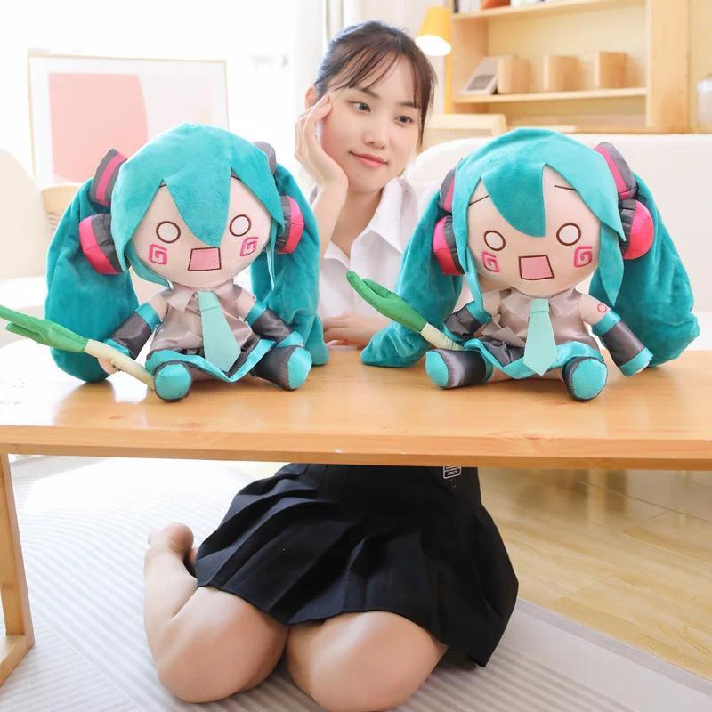 Cute Anime Preciality SEGA Hatsune Miku Spring Onion Plush Toys Miku Fufu Dolls Preciality Collectio