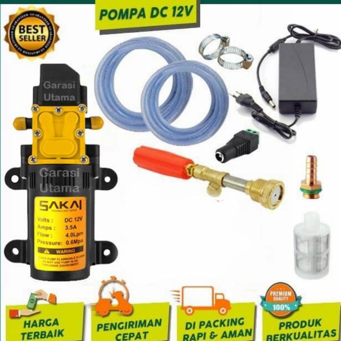 [THE BEST] Alat Steam Cuci Motor Mobil AC Steam Stim Pompa DC Sakai murah