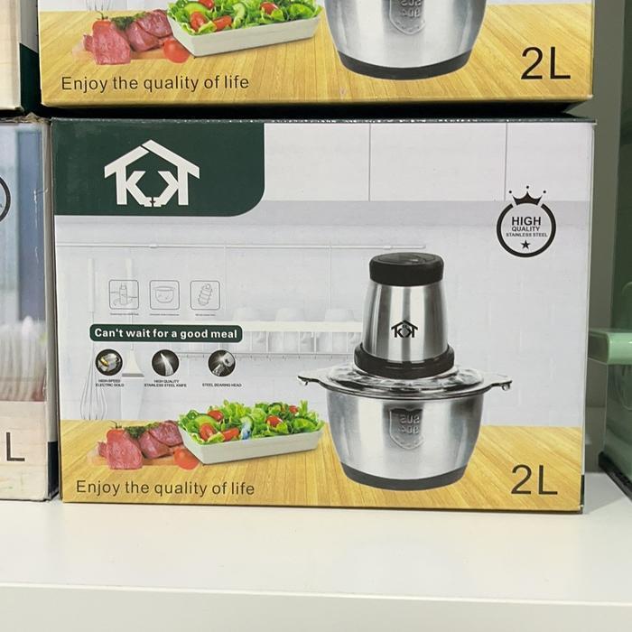(KK) Wadah Pisau Blender Chopper 2L Mesin Penggiling Daging Stainless Steel - Chopper 2L