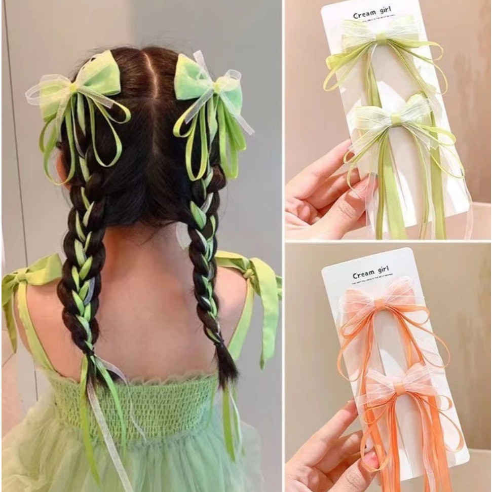 ACC JEPITAN ANAK HAIR CLIP AKSESORIS RAMBUT ANAK CEWEK 2 PC PITA KEPANG