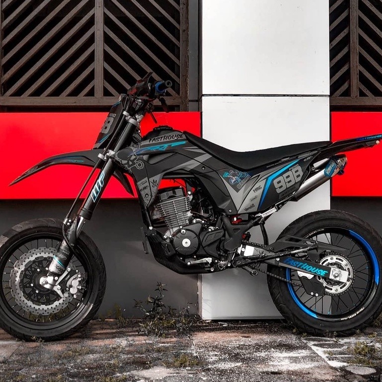 DECAL CRF 150 L SUPERMOTO POLA PRESISI CUSTOM DESAIN