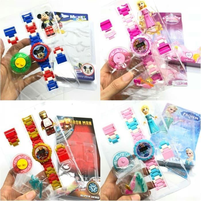 Jam Tangan Lego Karakter Anak Princess/Frozen/Mickey/IronMan/Spiderman - Kuda pony