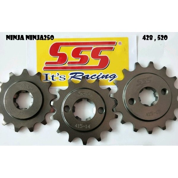 SSS GEAR DPN NINJA GEAR DEPAN MOTOR Ninja 250 / Ninja 150 / Ninja RR Tipe 520, 428, 415