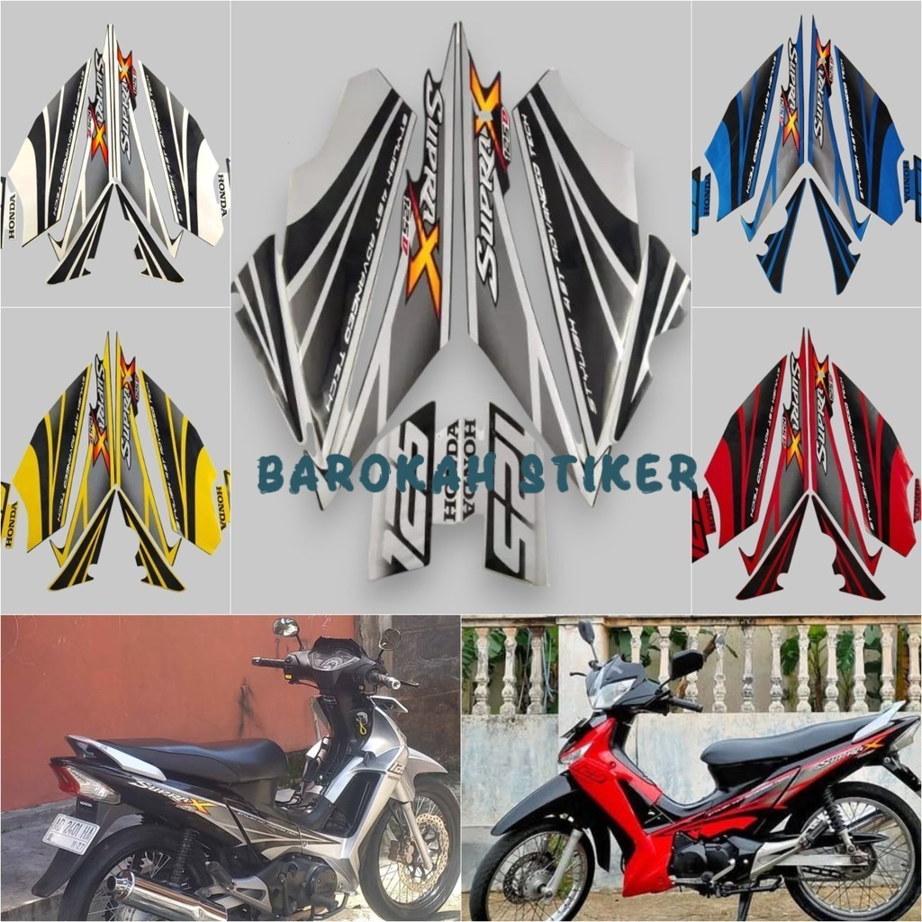STRIPING STICKER LIST MOTOR HONDA SUPRA X 125 D 2007 SILVER FULL BODY