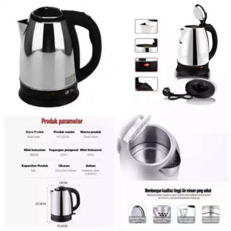 Teko Listrik Stainless 1.8 L Fleco