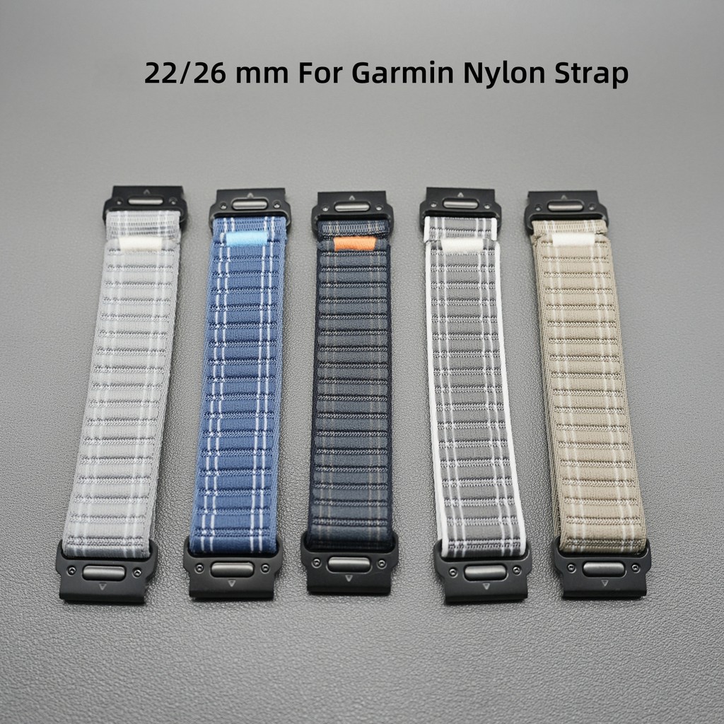 Nylon Straps 22/26mm Fit For Garmin Fenix 8/ Fenix 7/ Fenix 6/ Fenix 5, EPIX 2, 7X, 6X Wates.