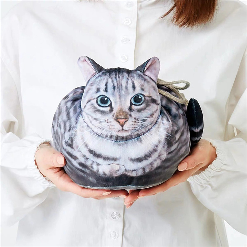 Cat Shape Cosmetic Bag Multifunctional Beauty Bag Dustproof Large-Capacity Ladies Travel Makeup Case