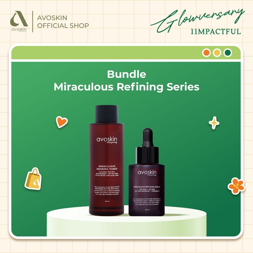 Paket Skincare Eksfoliasi-Avoskin Miraculous Refining Series