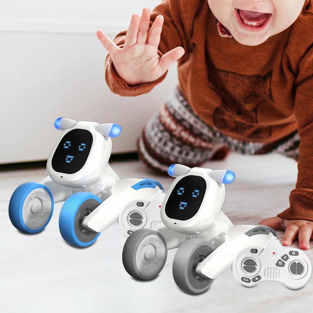 RC Robot Puppy Interactive Touch Sensing Gesture Sensing Smart RC Puppy Walking Toy Robot for Adults