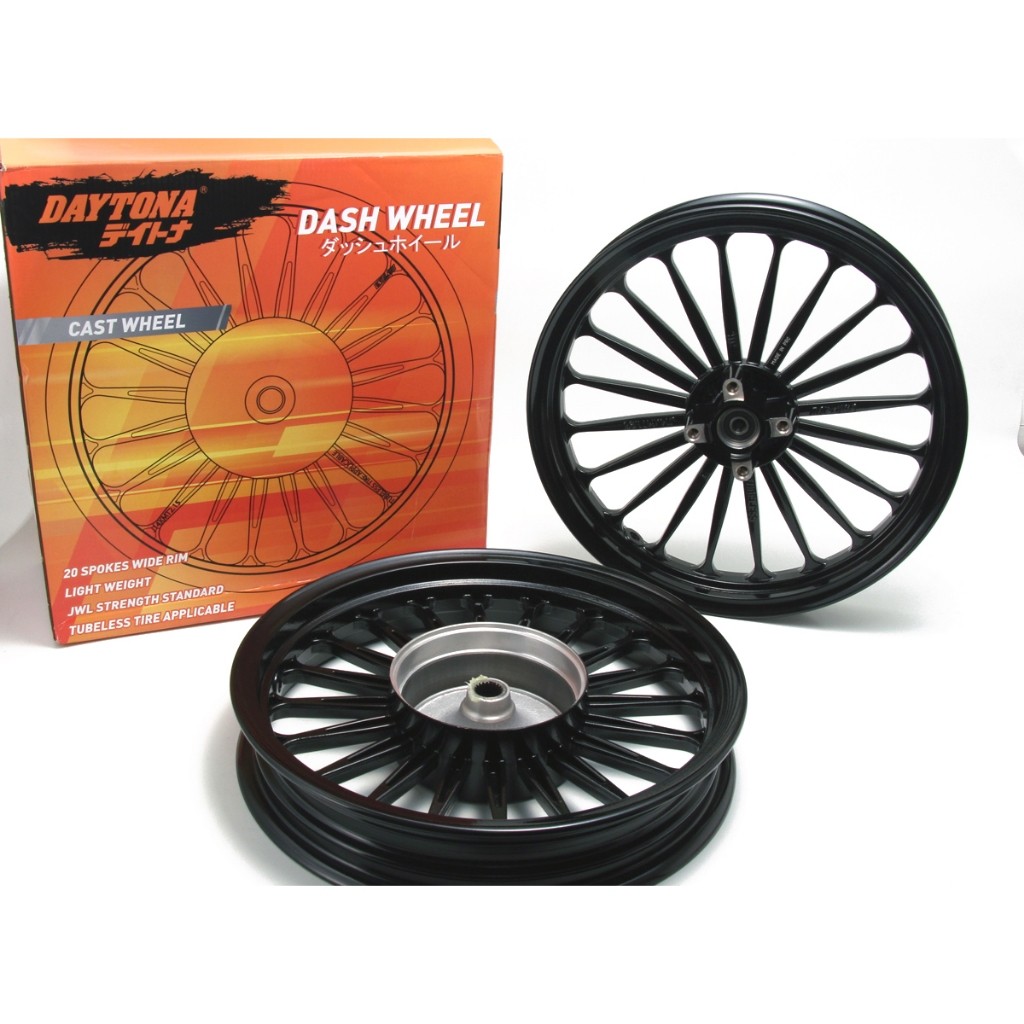 Dash Wheel Velg Daytona Palang 20 ,Mio karbu , Mio sporty , Mio soul Krbu , 5TL (HITAM) velg daytona