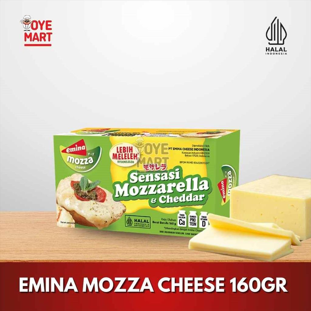 EMINA MOZZARELLA & CHEDDAR CHEESE 160GR/KEJU MOZZARELLA