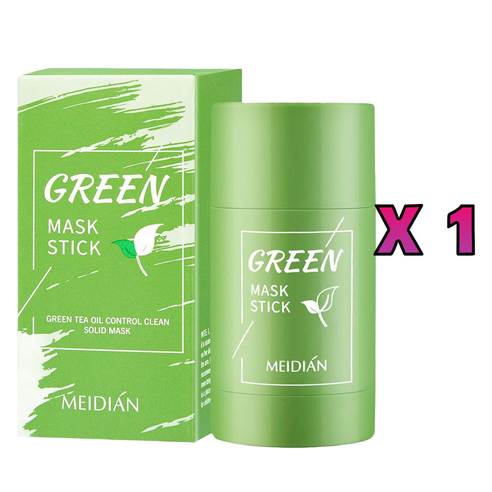 40g Green Tea Mask Stick Facial Remove Blackhead Treat Acne Blemish Black Dots Clean Solid Mask Stic