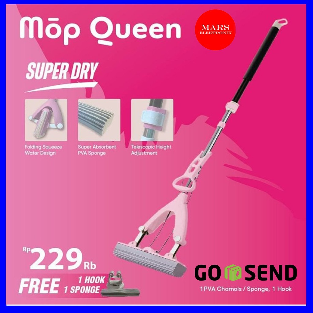 MOP QUEEN PEL LANTAI / PEL LANTAI SPONGE / READY / QUEEN MOP