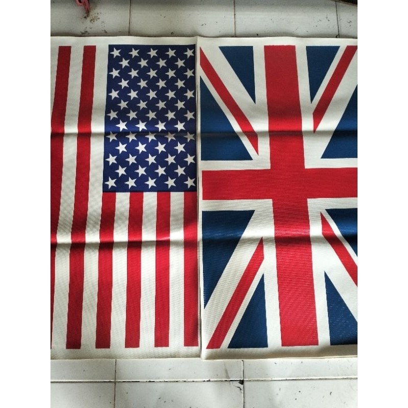 Cover Jok Motor motif Bendera Inggris dan Amerika