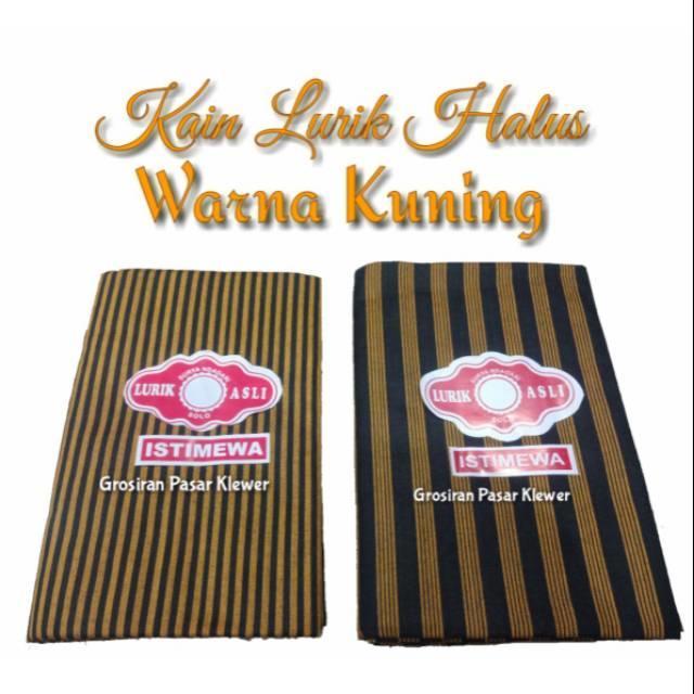 Kain Lurik Halus Warna Kuning - Lurik Kecil