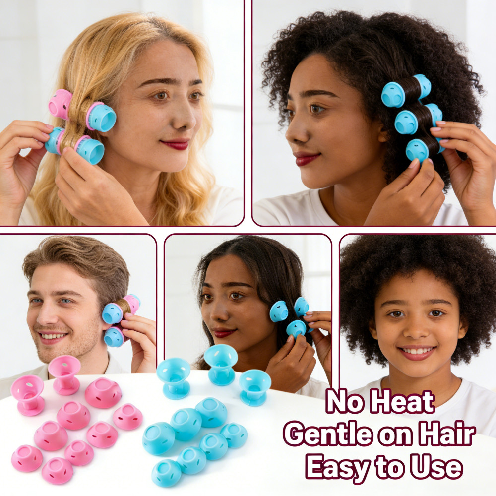Rambut Magic Tidak Pengeriting Rambut Alat Lembut 10Pcs Rol Rambut Panas
