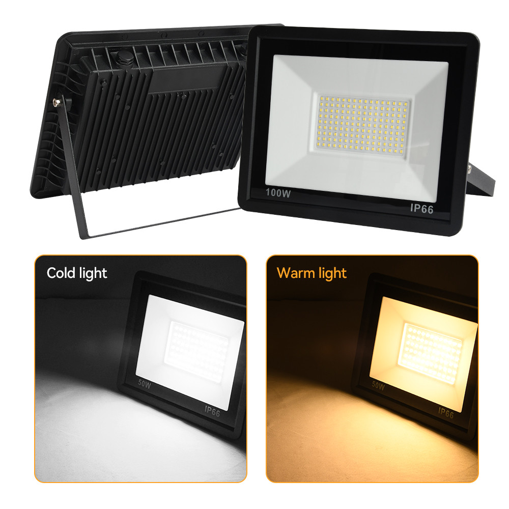 AC220V PIR Motion Sensor LED Floodlight Outdoor 100W 50W 2700K 5000K RGB Light IP66 Waterproof  Proj
