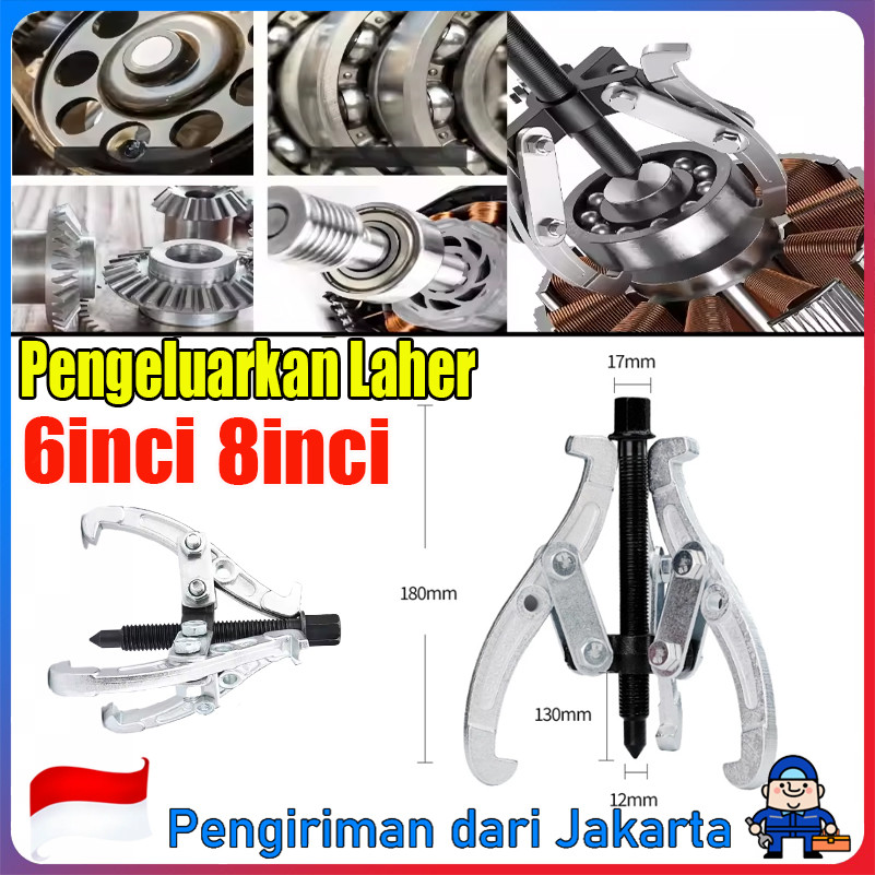 [COD]6" 8" Inch - Gear Puller 3 Jaw Tracker, alat pencabut bearing laher,Perbaikan motor, mobil, dan