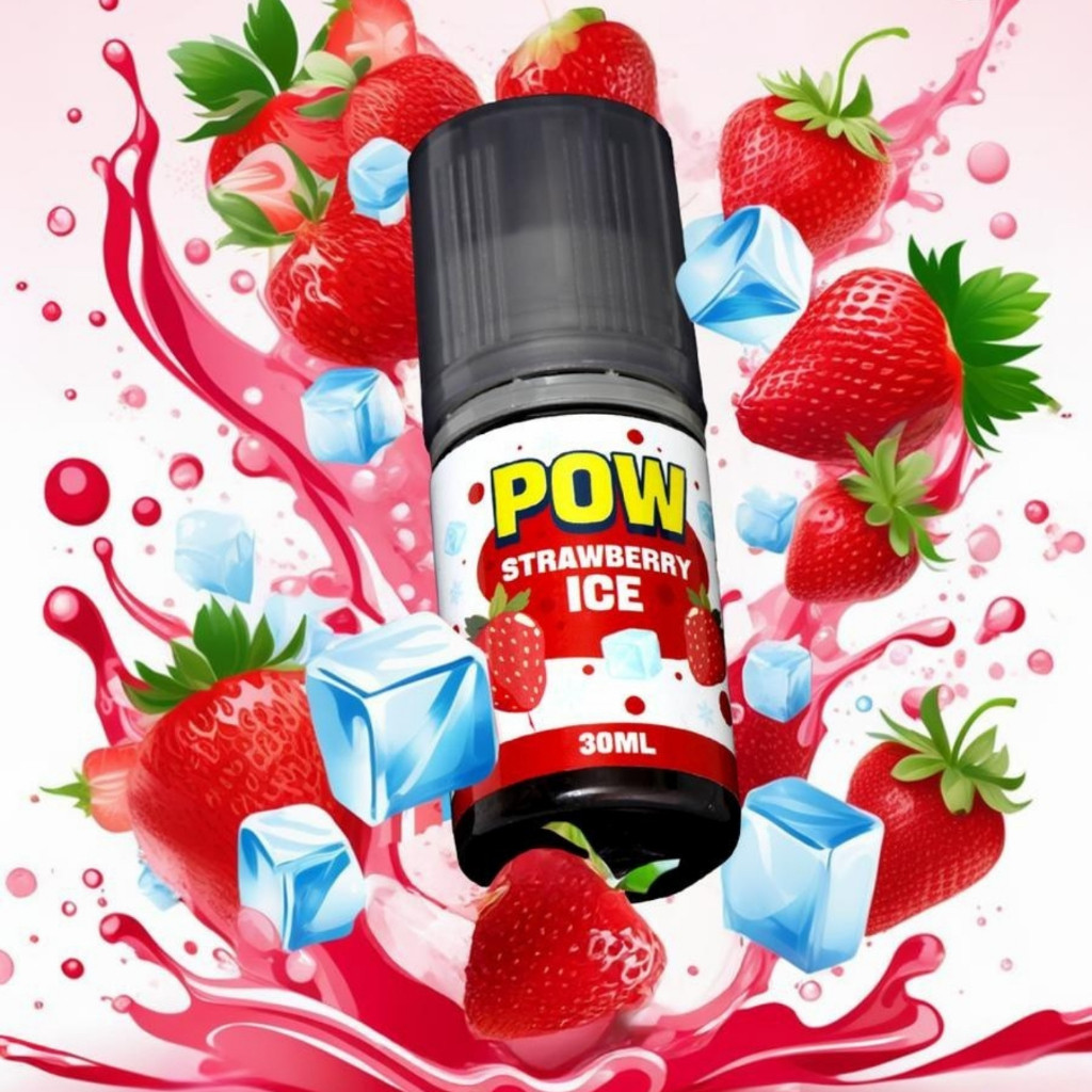POW Strawberry Ice Salt Nic 30mL by VSS - Liquid POW