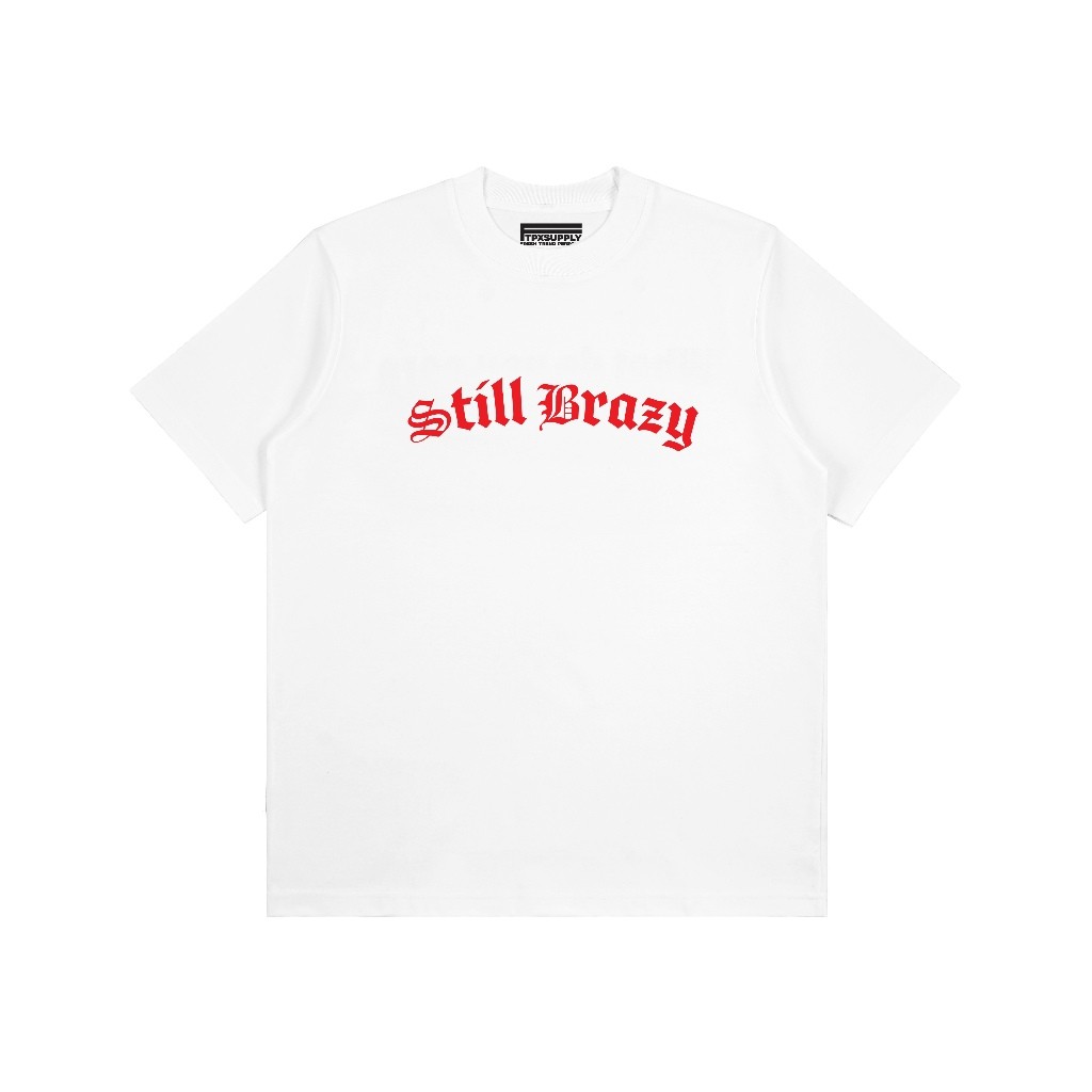 FTP - T-SHIRT NARA GANGSTAS KRAZY BRAZY WHITE /  MERHANDISE BAND / KAOS BAND BOTLEG Baju Kaos Unisex