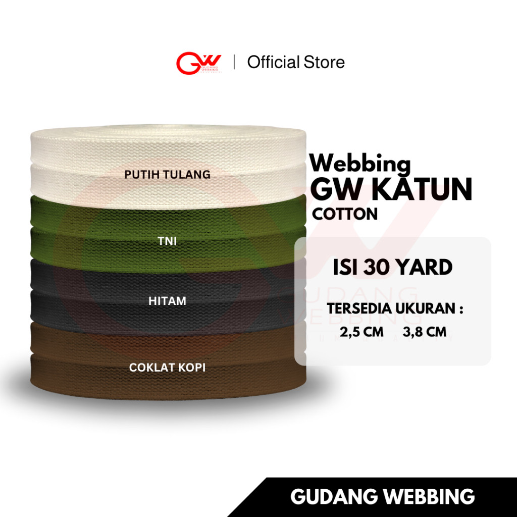 Daily|| Webbing Katun 3,8 cm