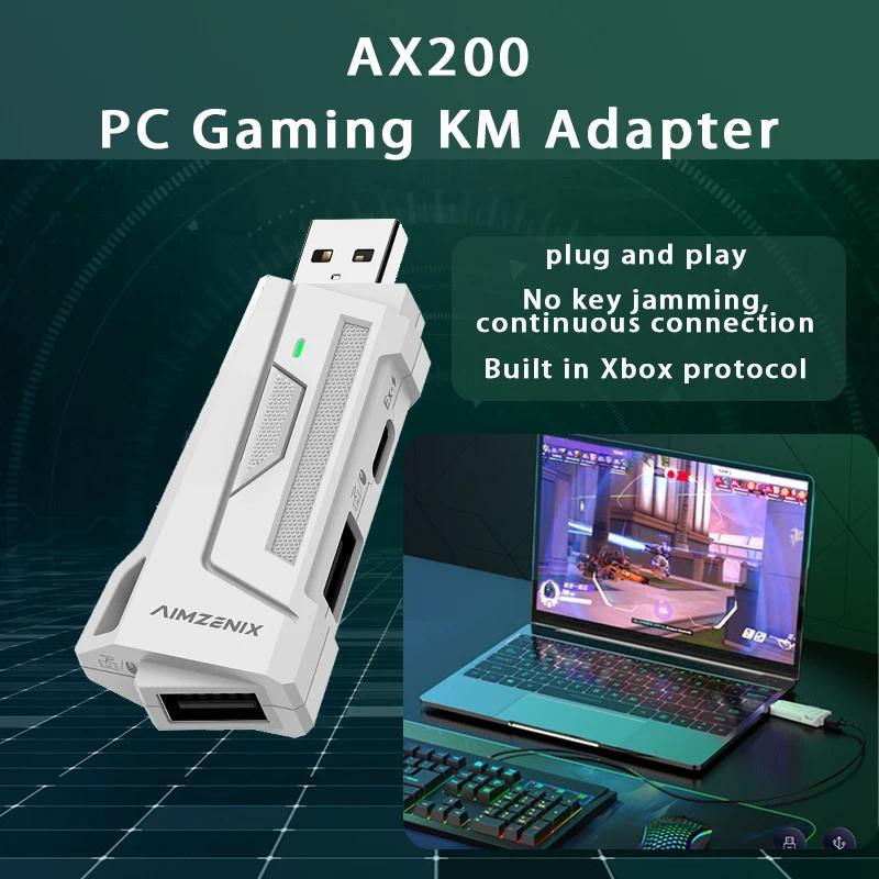 Aimzenix AX200 PC Apeax Gaming K&M Steam Game Converter/Adapter/App Customization, 1000Hz Reporting 