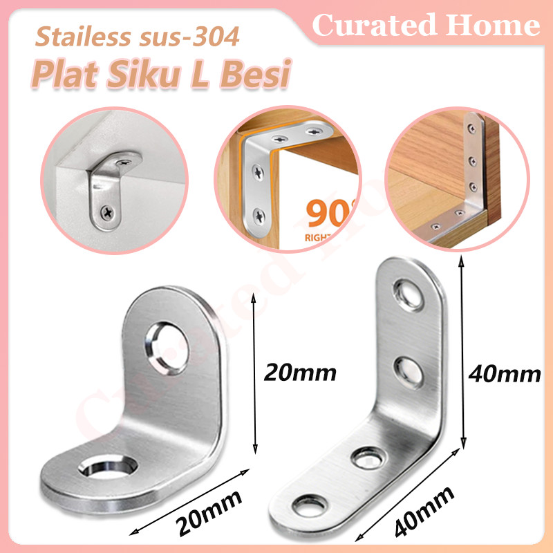 Siku Rak  / Plat Siku L Besi / Siku Penyangga Kayu /Plat Ambalan Stainless/ Bracket Ambalan Rak STAI