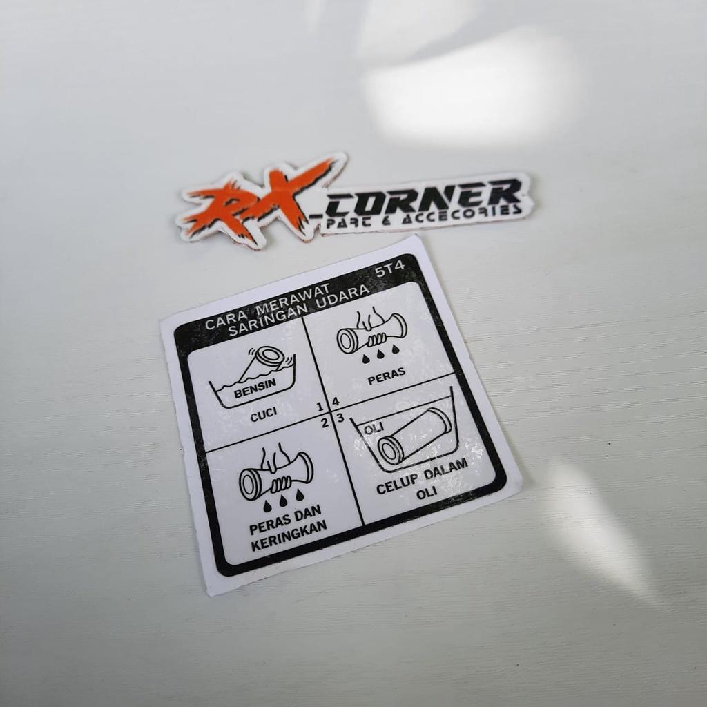 EMBLEM STICKER SARINGAN UDARA DAN SELANGA ACCU RX KING | 29N PART KING