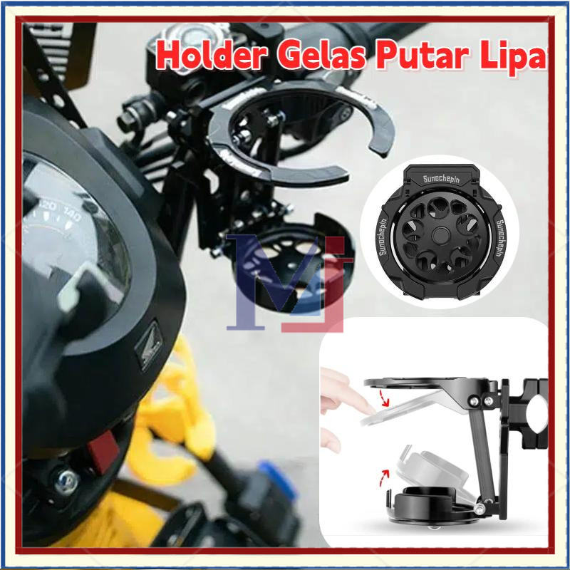 [COD] Holder Gelas Putar Lipat Holder Botol Minum Motor/holder Botol Minum/braket Botol Minum Sepeda