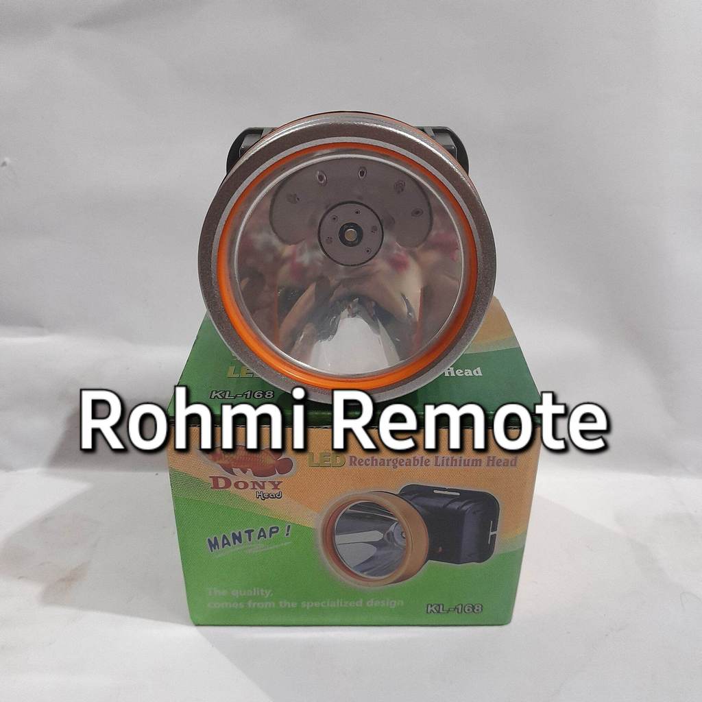 LAMPU SENTER KEPALA LED DONY KL-168 RECHARGEABLE LITHIUM HEAD