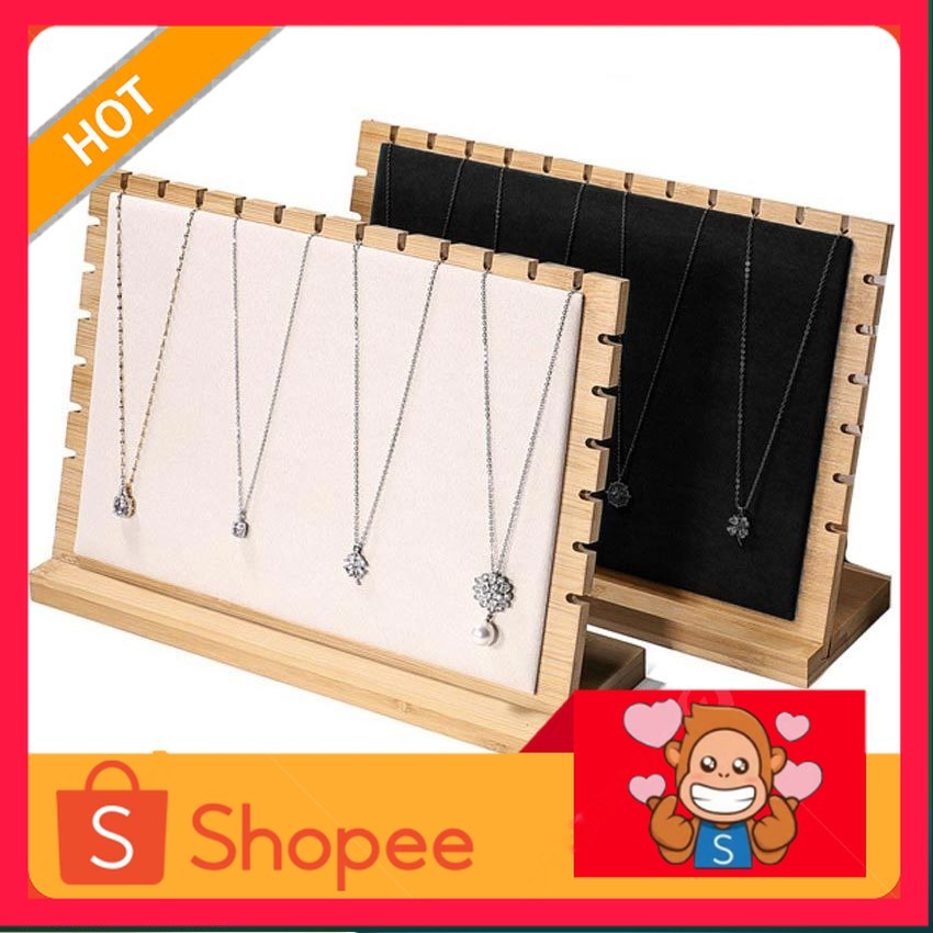Display Pajangan Kalung kayu / Display Perhiasan Kalung Rak Perhiasan Tempat pajangan kalung Organiz