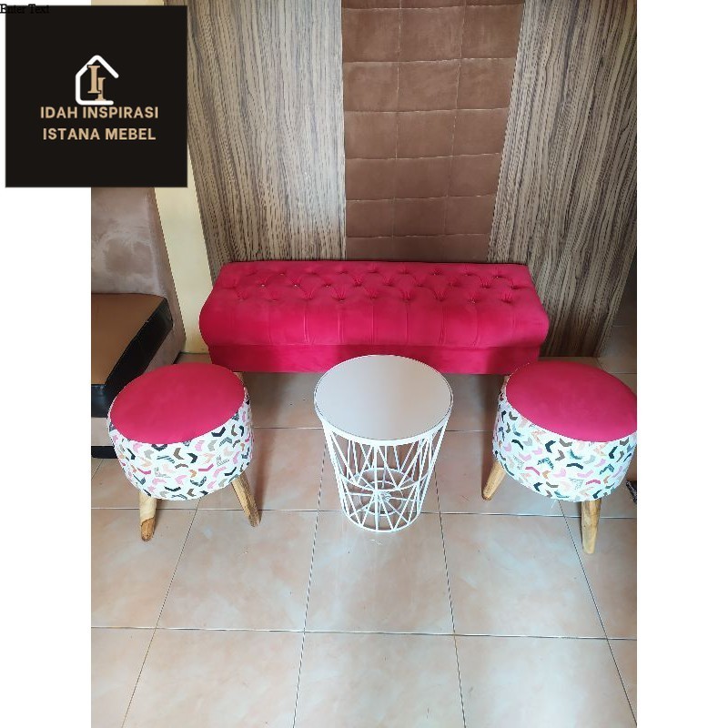 bench stool set meja industrial