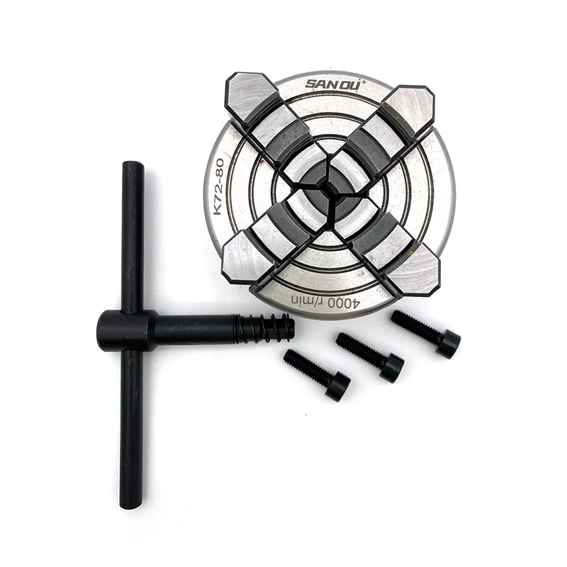 Lathe Chuck 80mm 4 Jaw Chuck SANOU K7280 Lathe Chuck 4 Jaw Independent Mini Lathe Chuck For Mini Lat