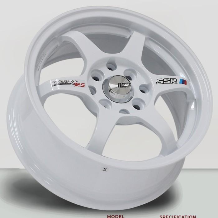 4p VELG SSR Type C 14x5.5 8H 4H 100 / 4H 114.3 et38 White / Putih RING 14 R14 Lebar 5,5 inci Mobil W