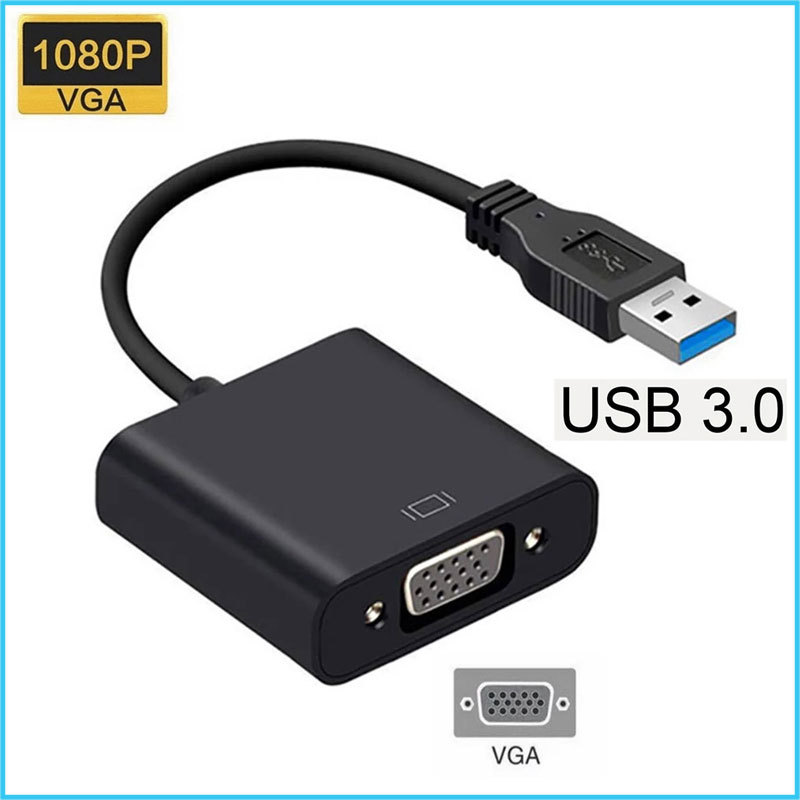 USB To VGA Adapter USB 3.0 to VGA External Video Card Multi splay Converter Video Cable for Laptop P