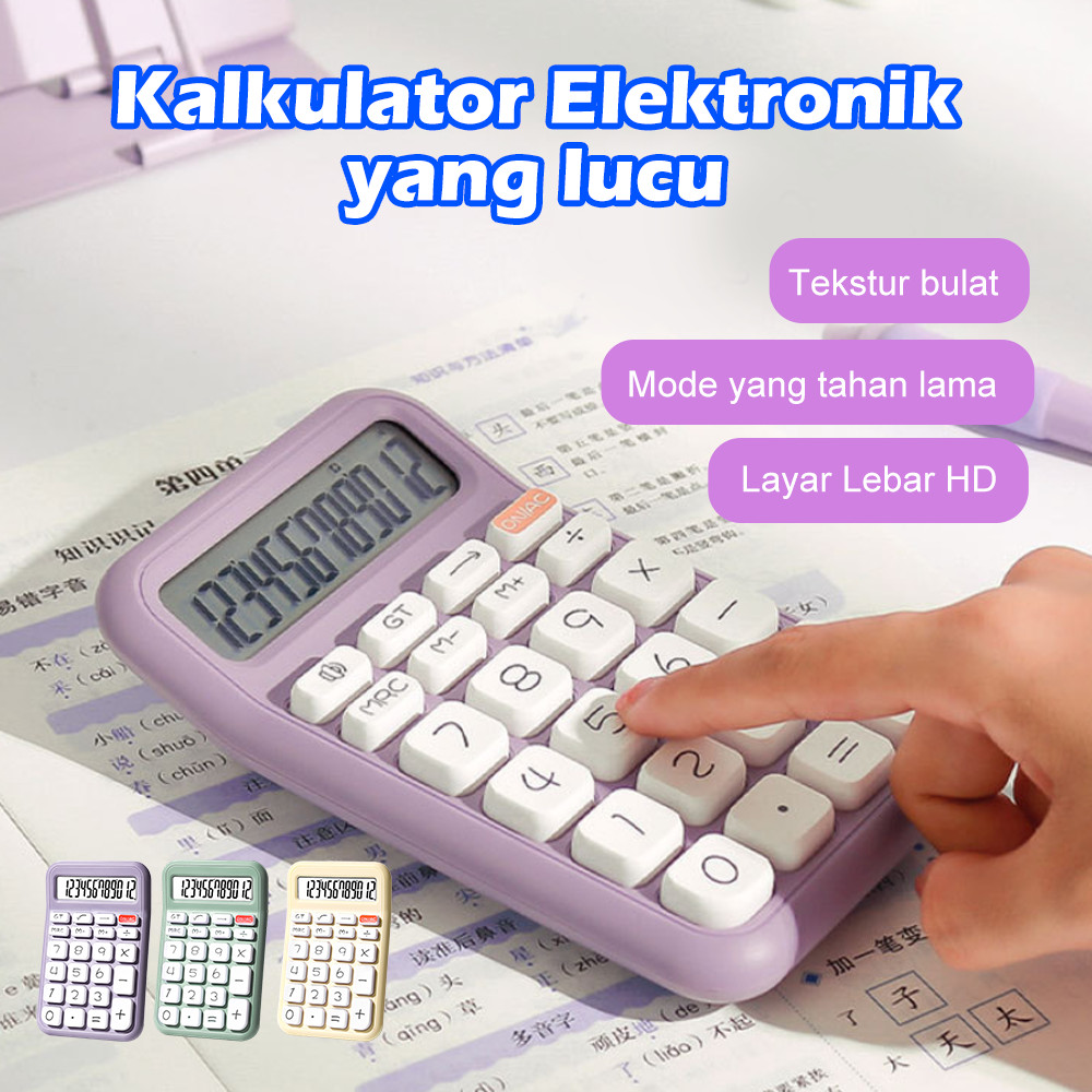 Kalkulator Multifungsi Lucu Kalkulator Suara Portable 12 Digit  Fungsi Koreksi Kesalahan Checksum Di