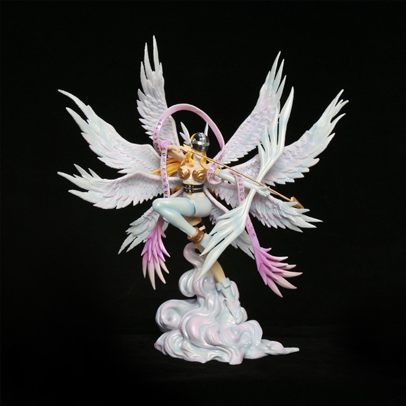 26cm Digimon Adventure Figure Angewomon Figures Archery Angewomon Figurine Doll Statue Collection Mo