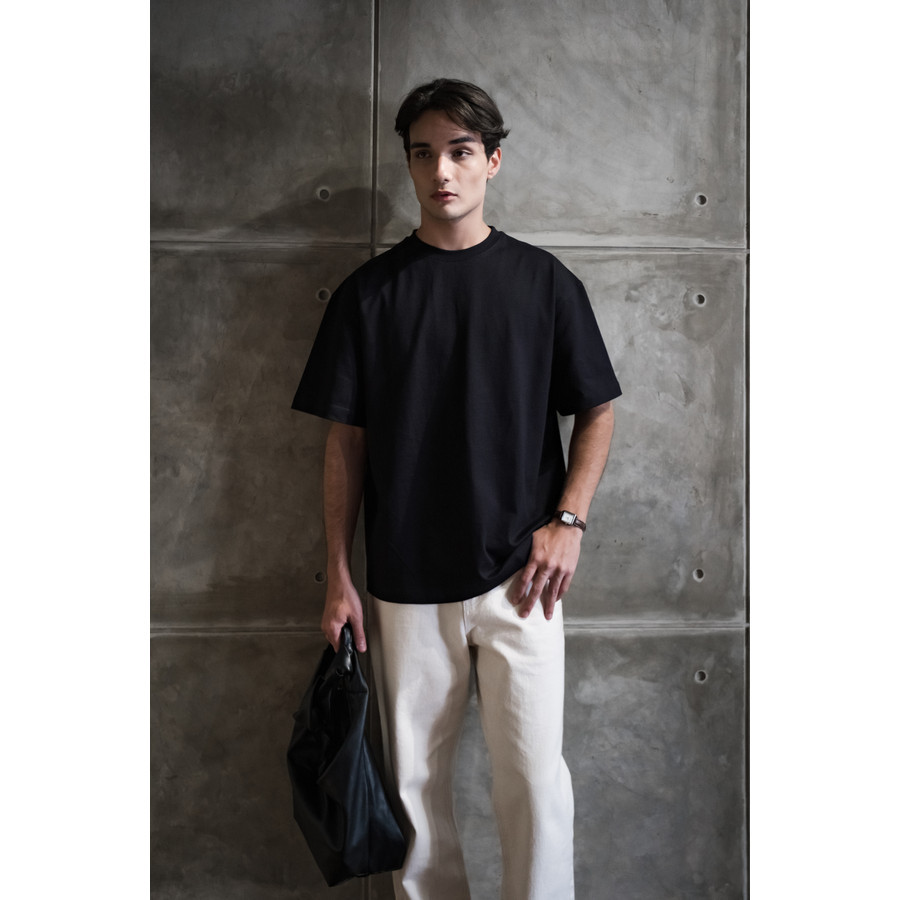 LARUSSO Kaos Pria Aircool Oversize Tee - Jet Black