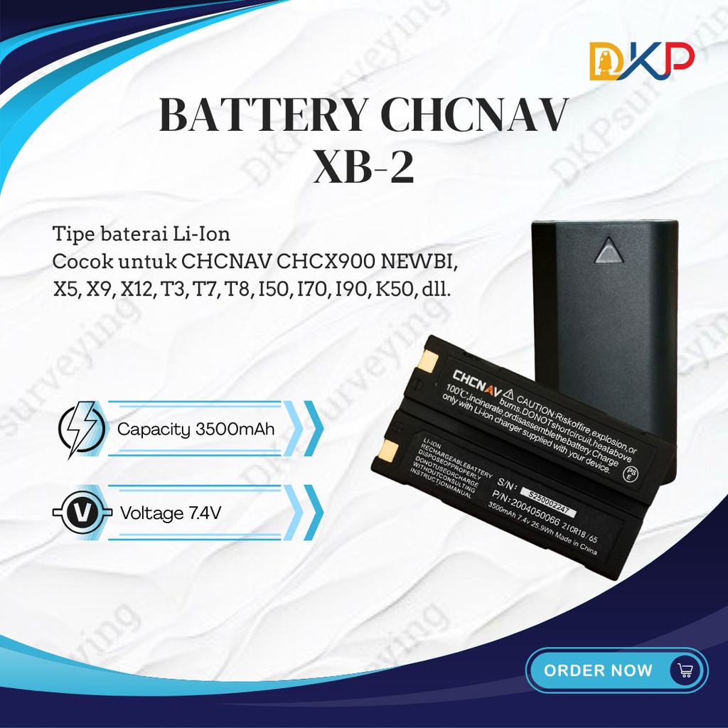 Baterai RTK CHCNAV XB - 2 / Battery RTK CHCNAV XB-2 for GPS RTK CHCNAV i50