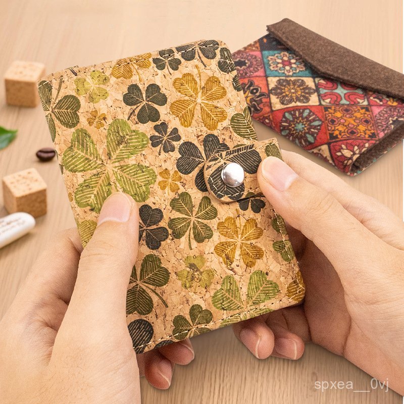 Cute Mini Eco-friendly Cork Coffee Grounds Small Bag Coin Purse Earphone Lipstick Bag Storage Bag Pe